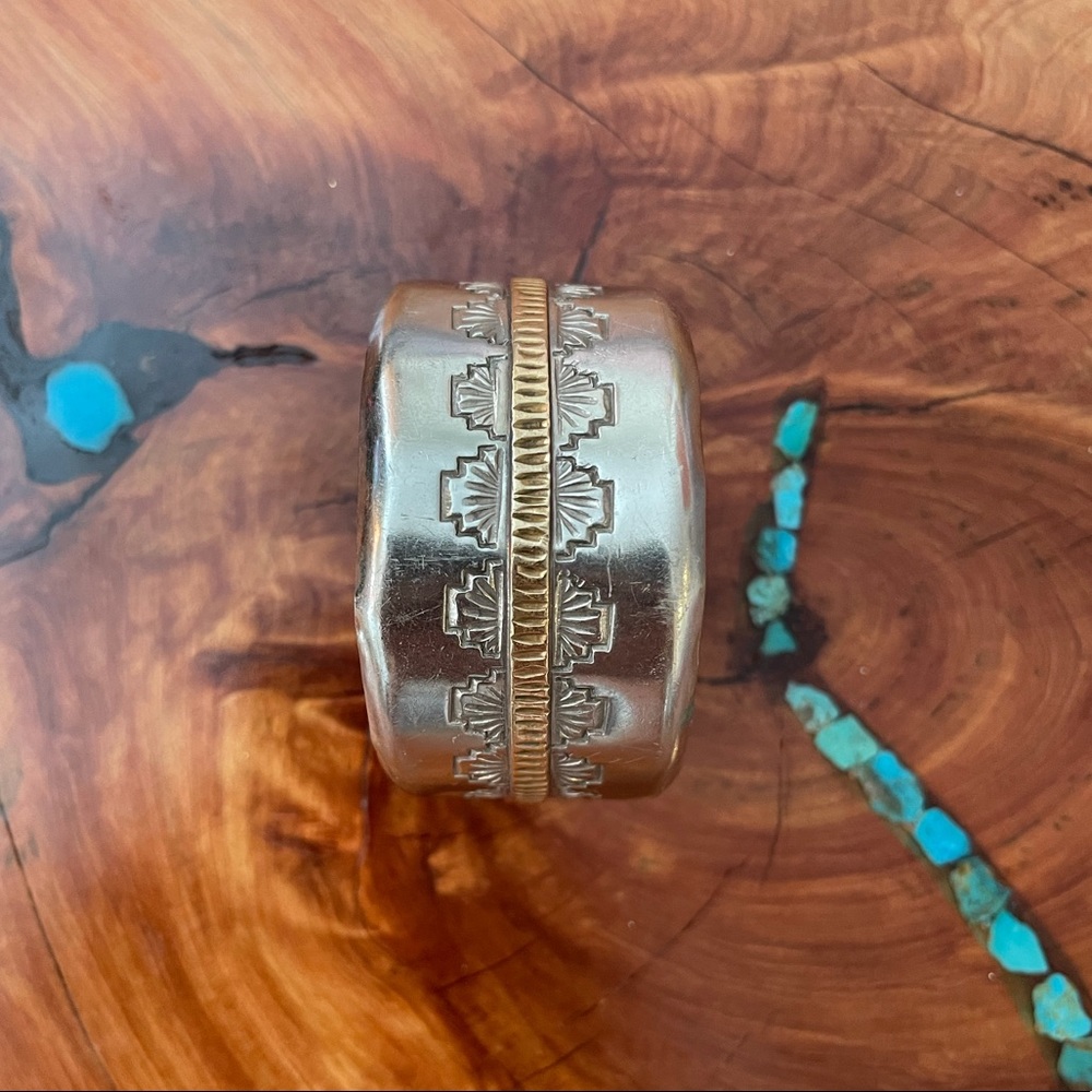 Navajo sterling silver bracelet cuff
